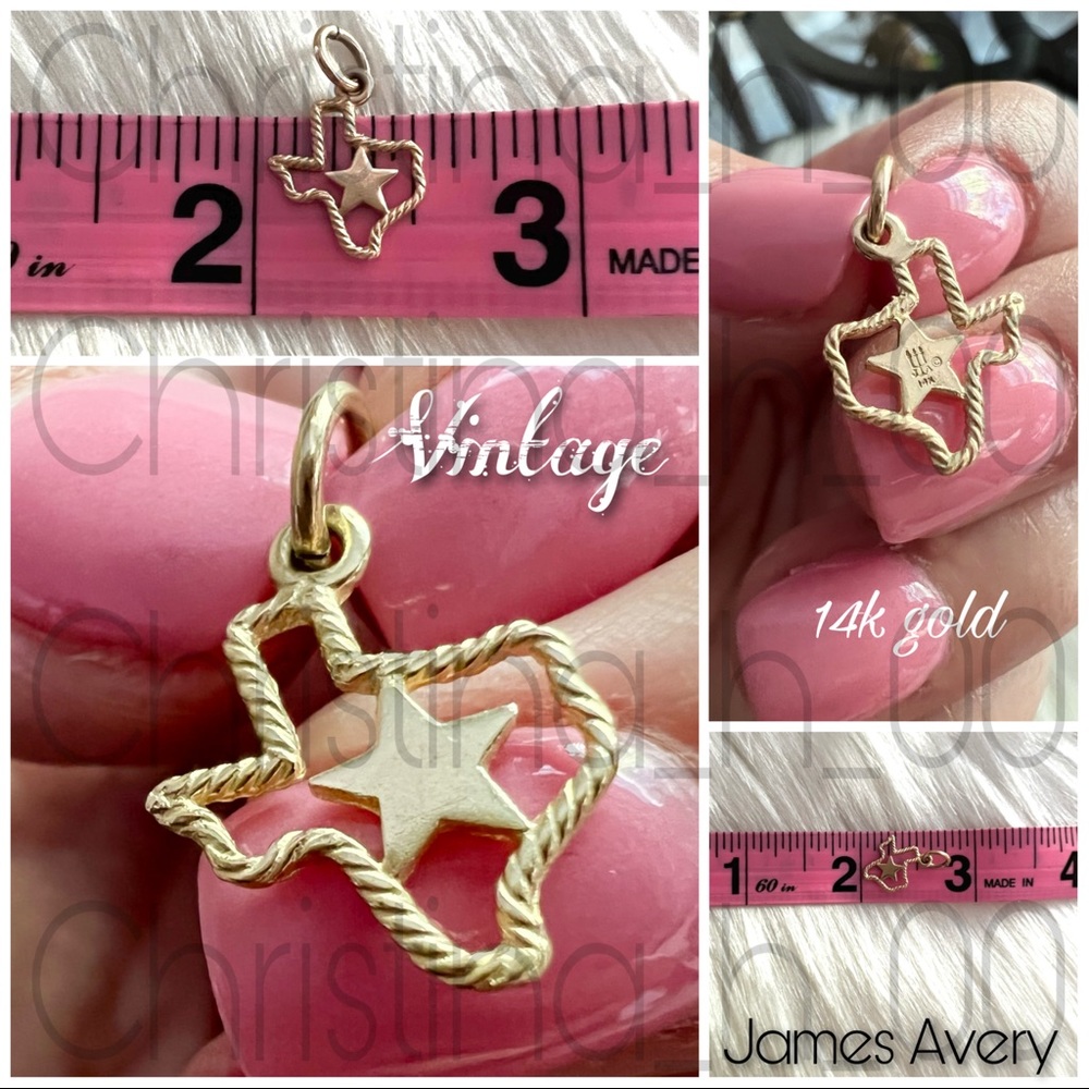 14k gold James Avery RETIRED Texas star lasso rope